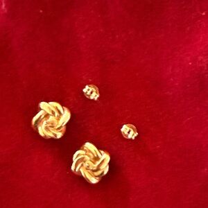 James Avery original Gold Knot Stud Earrings